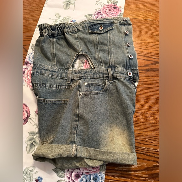 charming bunny, Jean strapless romper - Picture 5 of 12